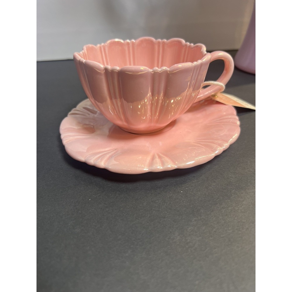The Ardon Collection Tulip Teacup and Saucer Pink